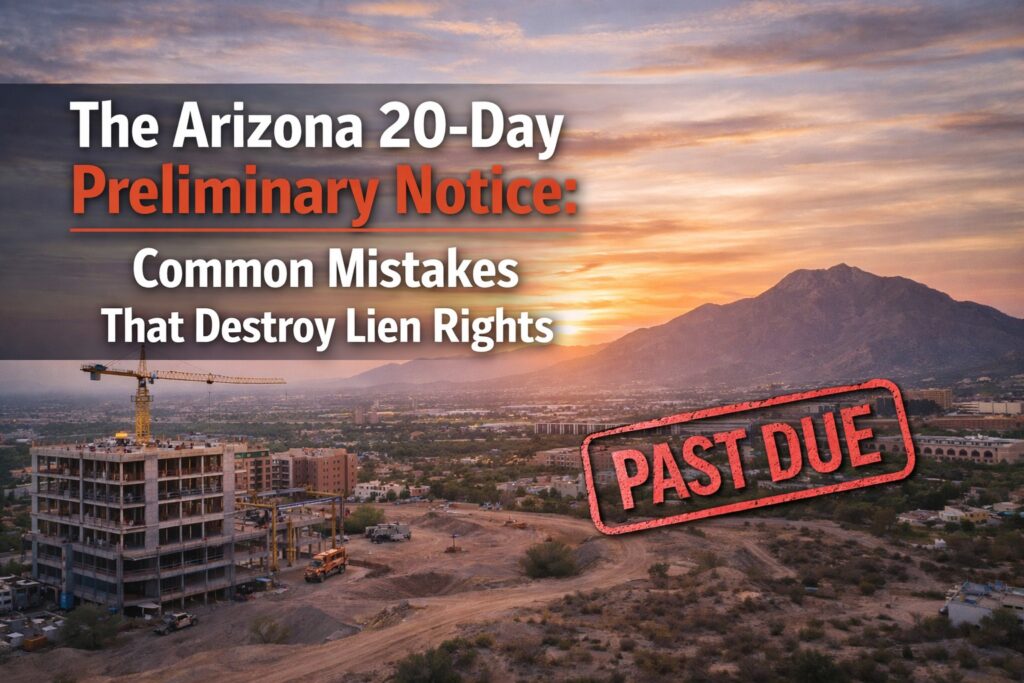 Arizona 20-Day Preliminary Notice Common Mistakes That Destroy Lien Rights - RSN Law